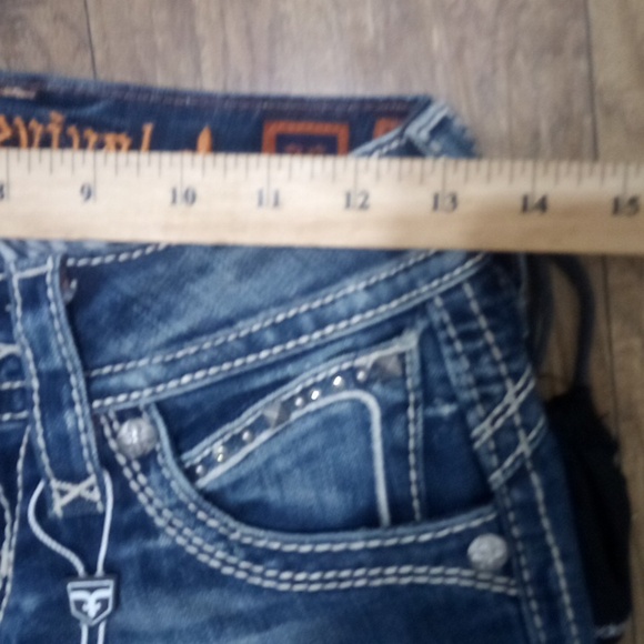 Rock Revival Women's 26 Bootcut Heather Embellished Studs Rhinestones NWT - Picture 11 of 13
